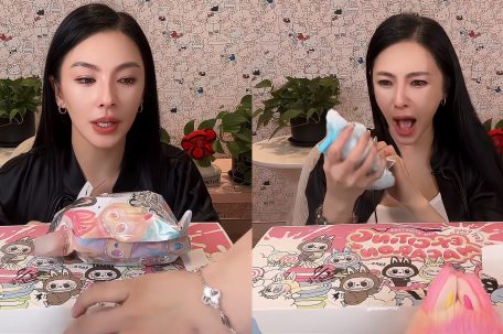 张雨绮直播拆LABUBU 超10万人围观