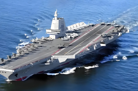 第一视角超近距离看山东舰有多高