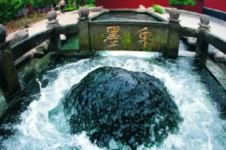 外国游客在济南泉眼旁泡脚 景区回应