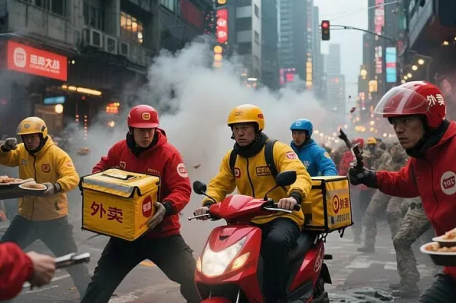 外卖大战的订单冲爆咖啡奶茶店
