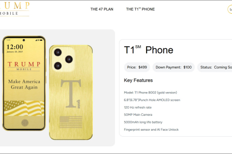 特朗普卖“黄金手机” 定价499美元