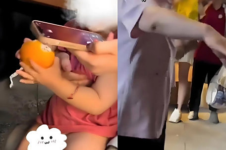 男孩尿女子衣服上家长还口出恶言