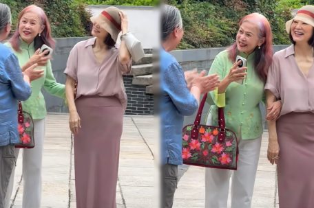 林青霞罕见现身 给粉丝送飞吻