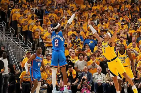 步行者主场胜雷霆 总决赛2-1领先