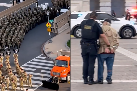 美阅兵彩排画面曝光