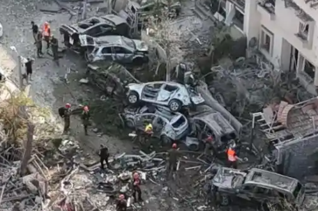 以色列一城市大片别墅变废墟