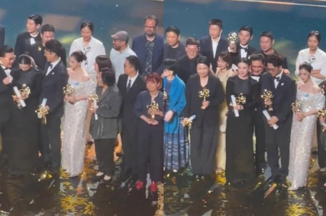 白玉兰大合照 靳东宋佳被“抢C位” 