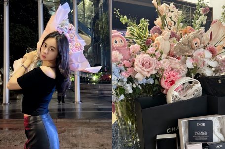 赌王女儿晒生日照 花里藏LABUBU