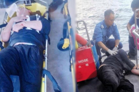 姜涛坠海获救现场:浑身湿透被抬走
