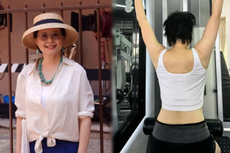 袁立晒健身照自曝瘦了15斤