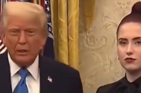 女子白宫见特朗普 因一脸嫌弃而走红