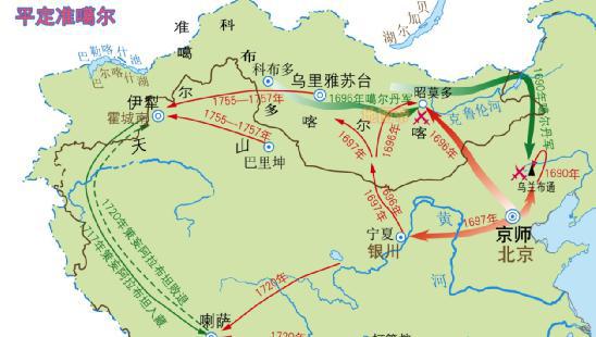 清朝乾隆为什么急于平定准噶尔汗达瓦齐叛乱？因为沙俄在后面虎视眈眈